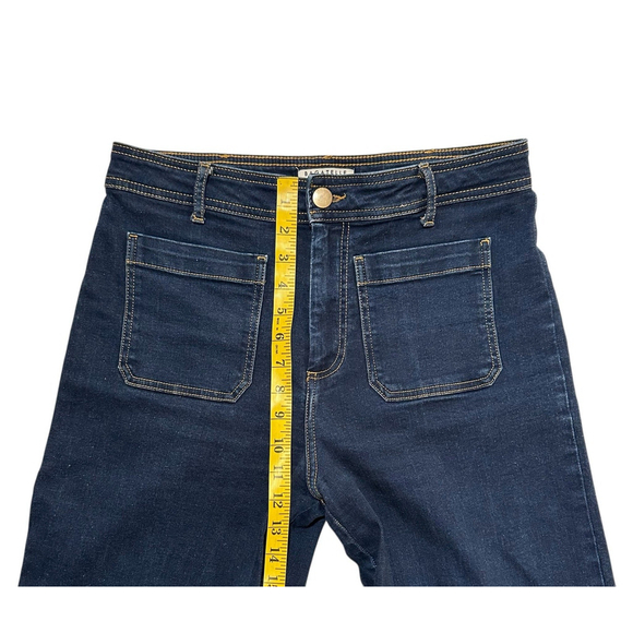 Bagatelle Wide Leg Flare Jeans Womens 30 Waist Blue High Rise Denim Hippie Retro - Picture 7 of 16